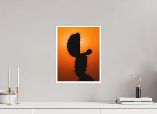 12 x 15.5″, German Etching Fire Cactus