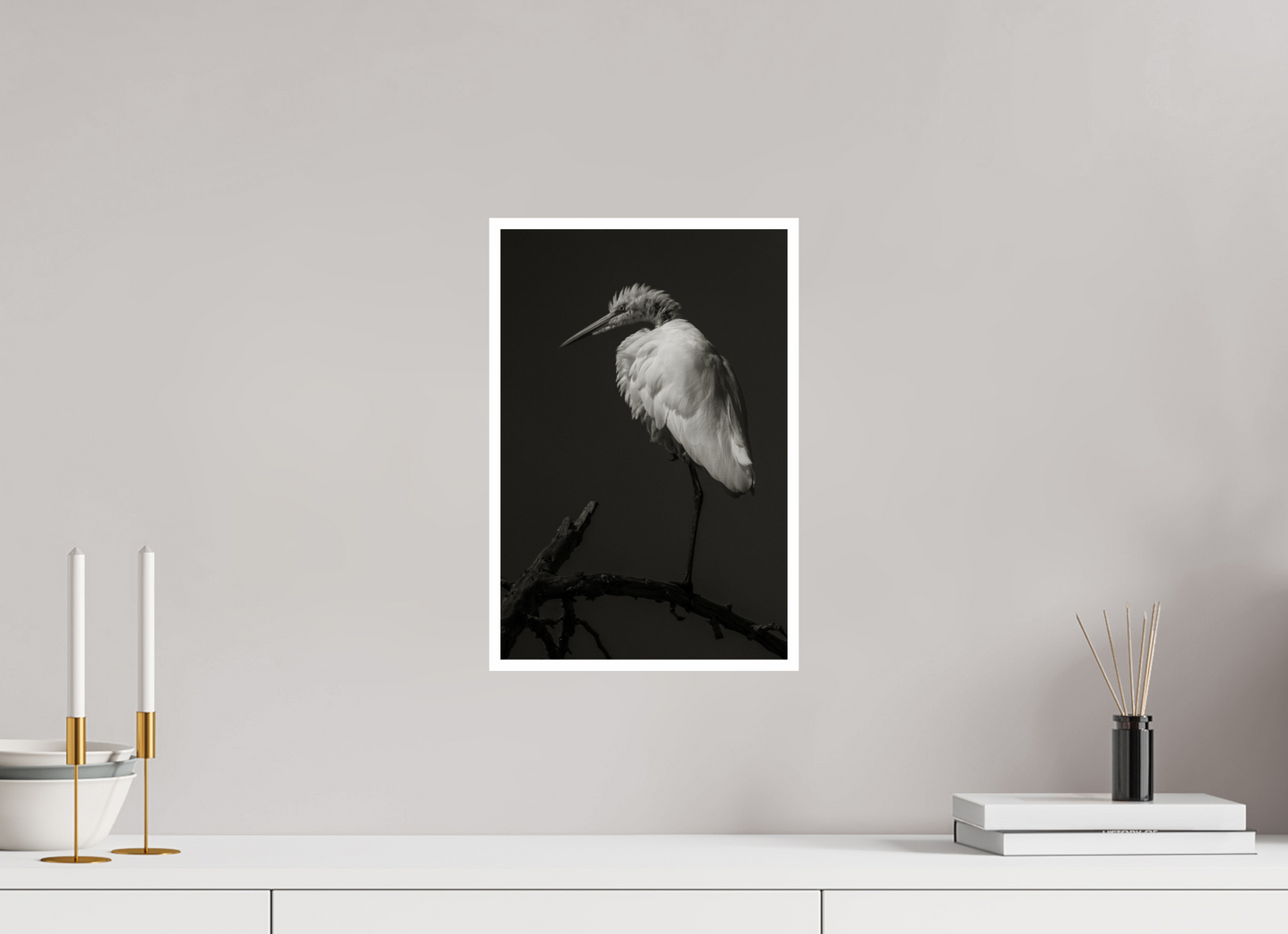 10 x 15″, Canson Baryta Prestige II (.39" Border) Egret on a Stick