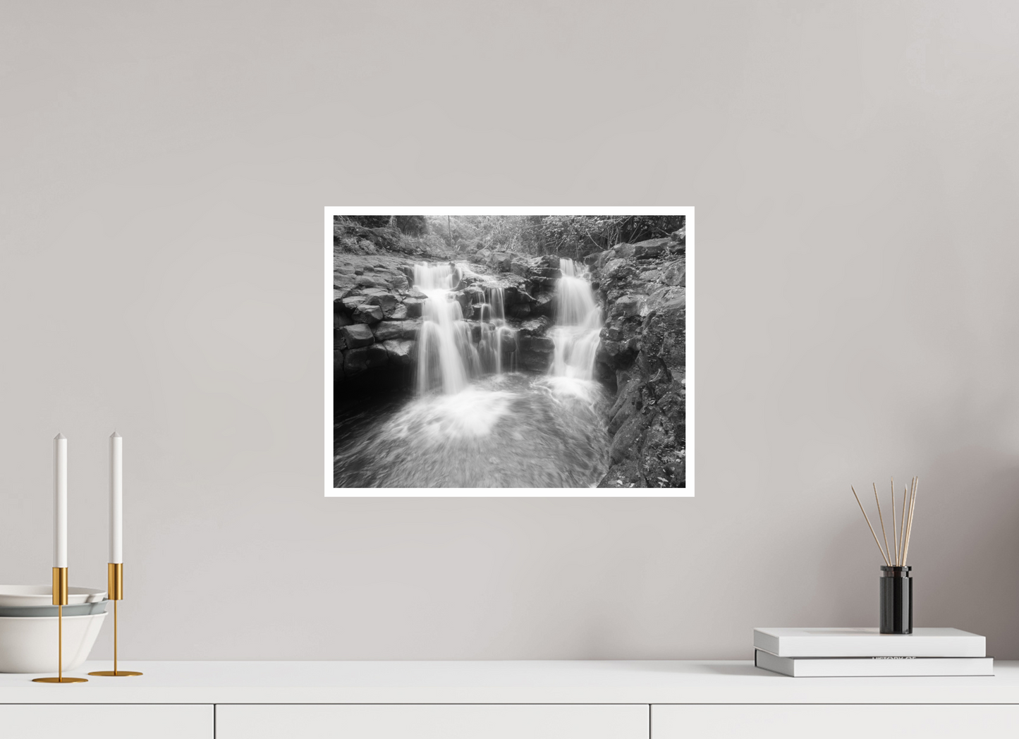 15.5 x 12″, Canson Baryta Prestige II (.39" Border) Ho'opi'i Falls Hidden Hike