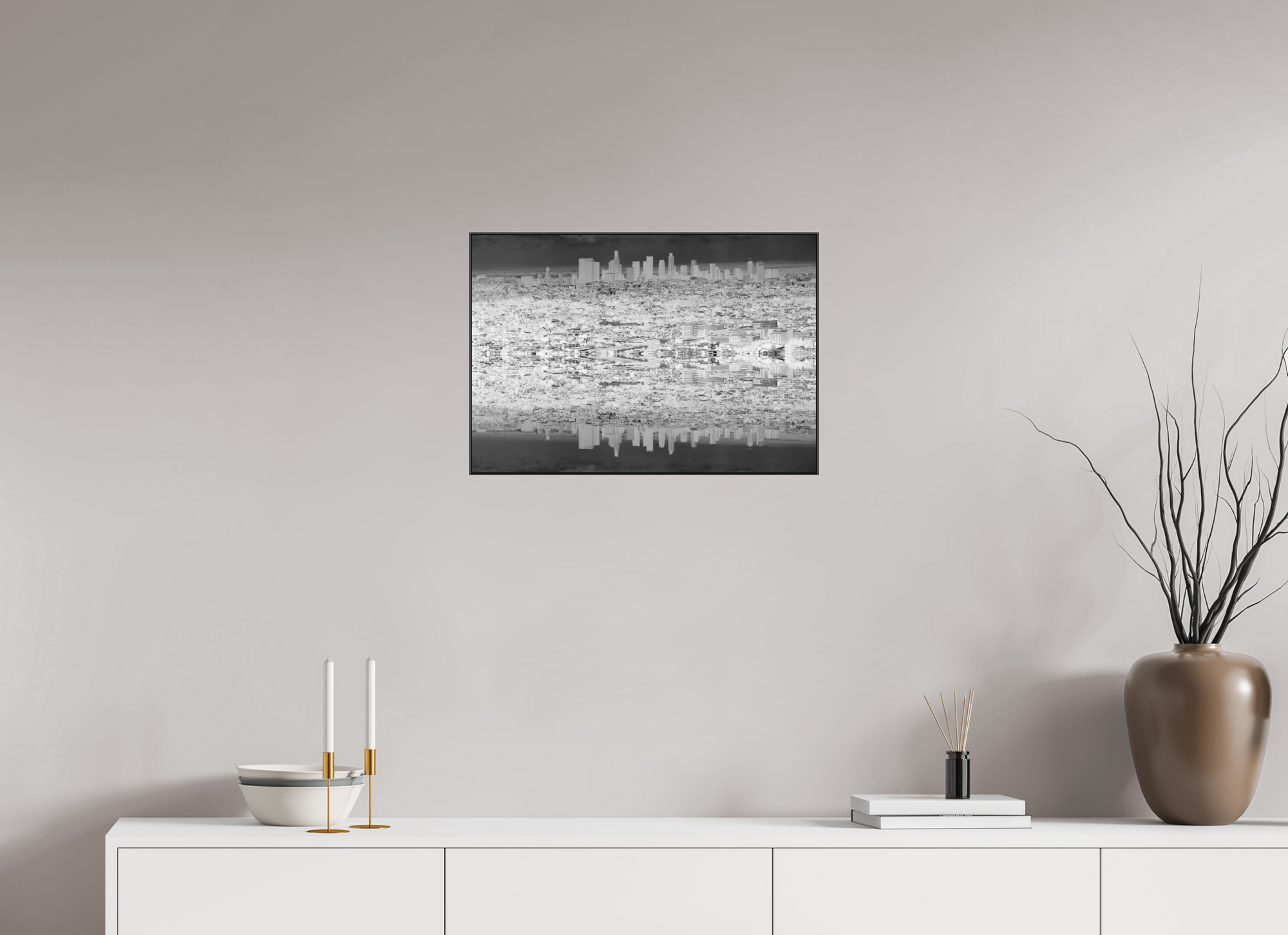 23.2 x 16″, Ilford Black and White Aluminum Frame Lake Los Angeles