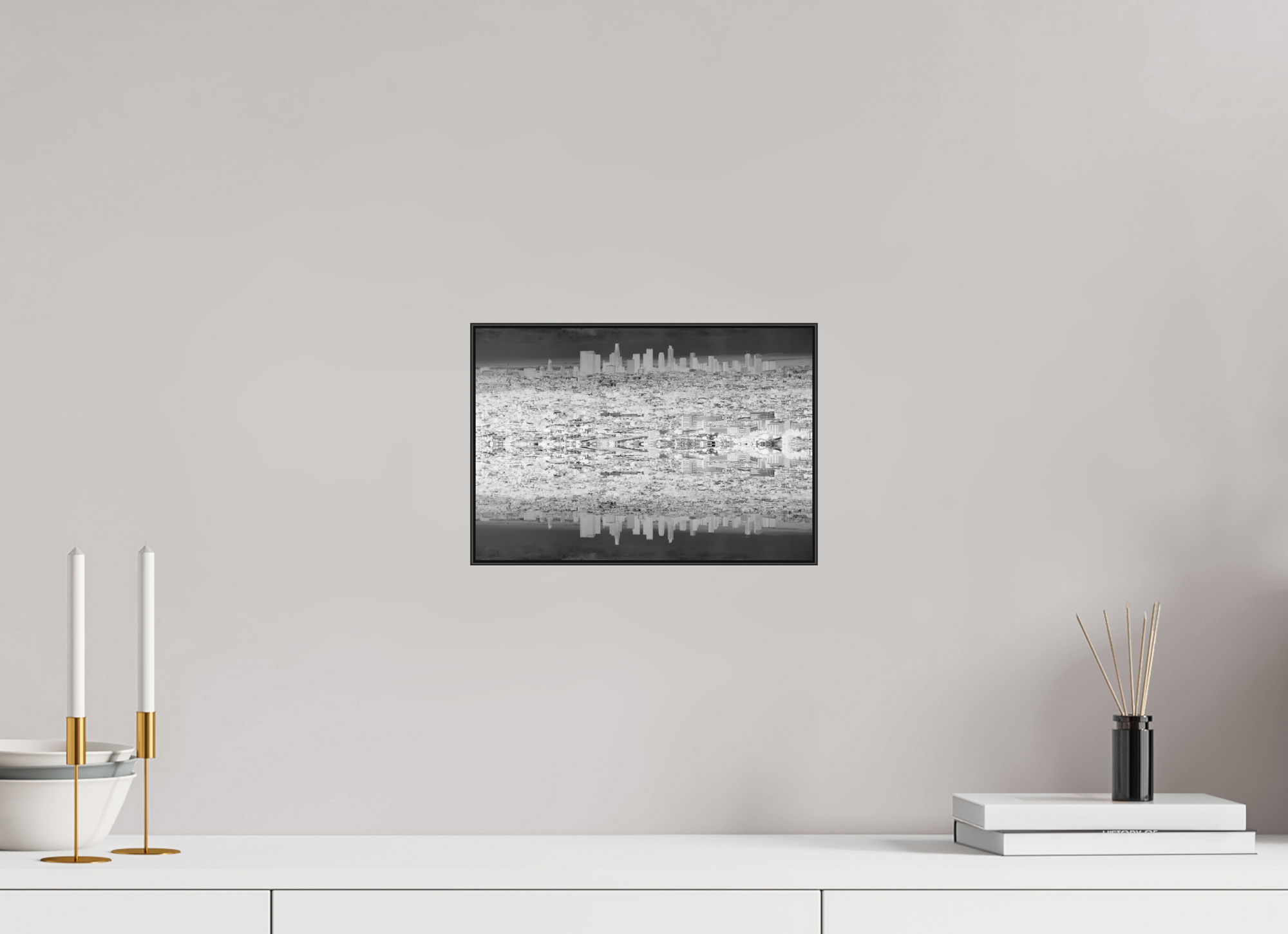 11.6 x 8″, Ilford Black and White Aluminum Frame Lake Los Angeles