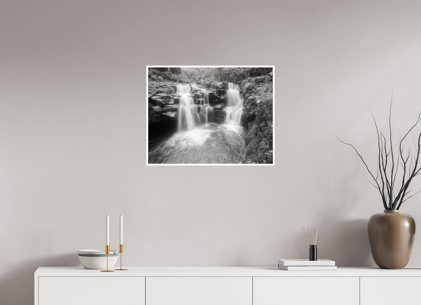 25.9 x 20″, Canson Baryta Prestige II (.39" Border) Ho'opi'i Falls Hidden Hike