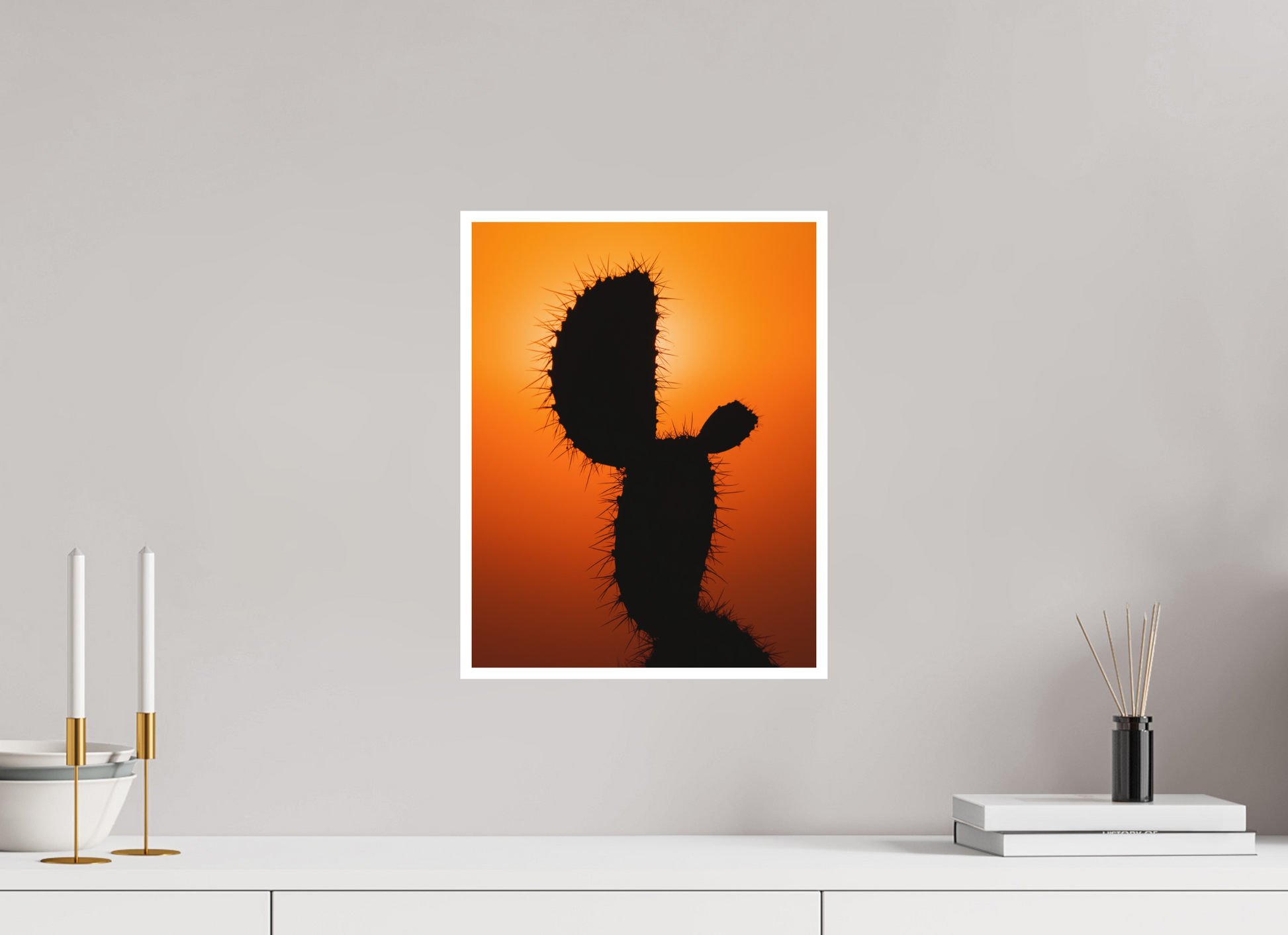 12 x 15.5″, German Etching Fire Cactus