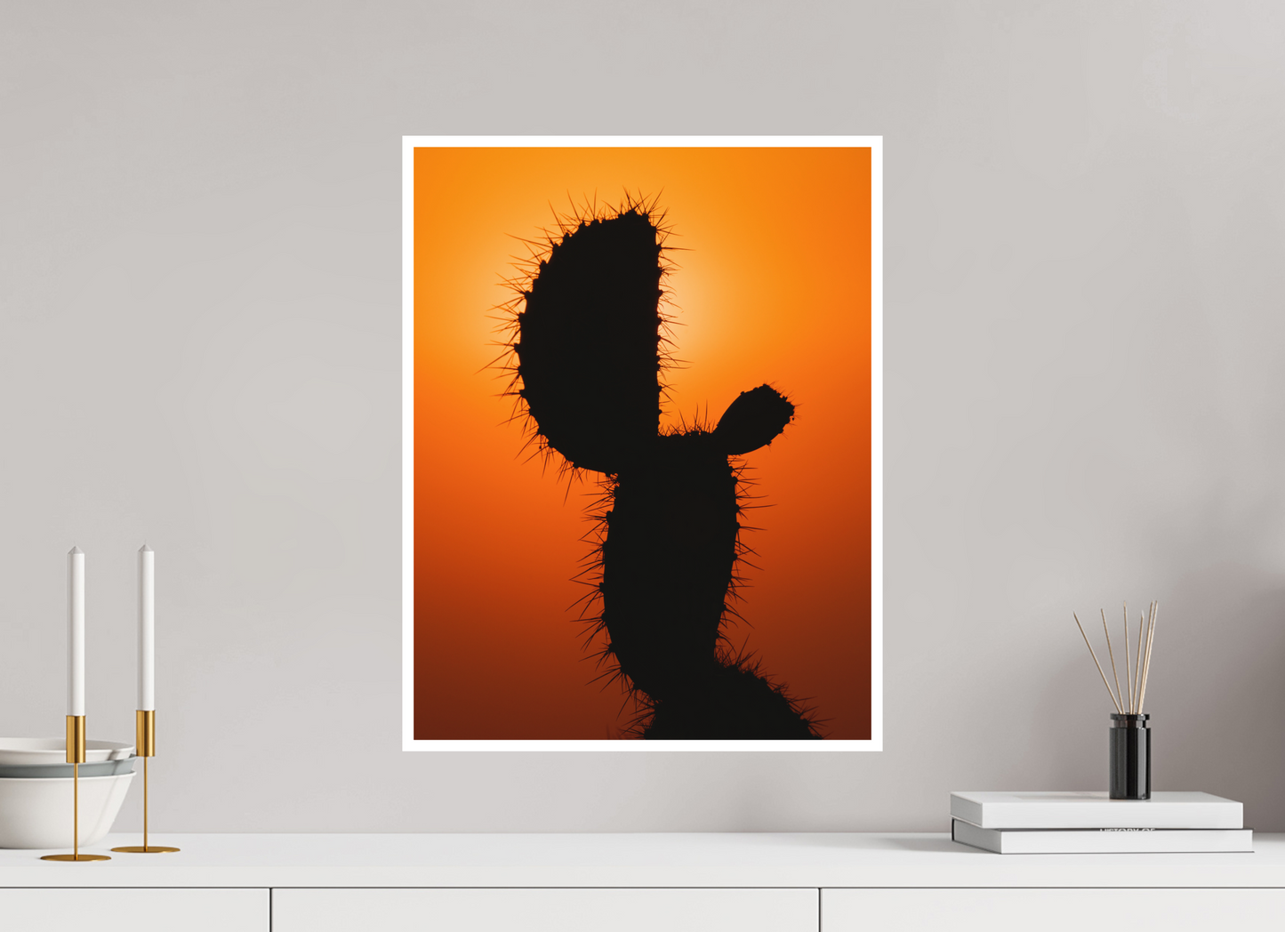 16 x 20.7″, German Etching Fire Cactus