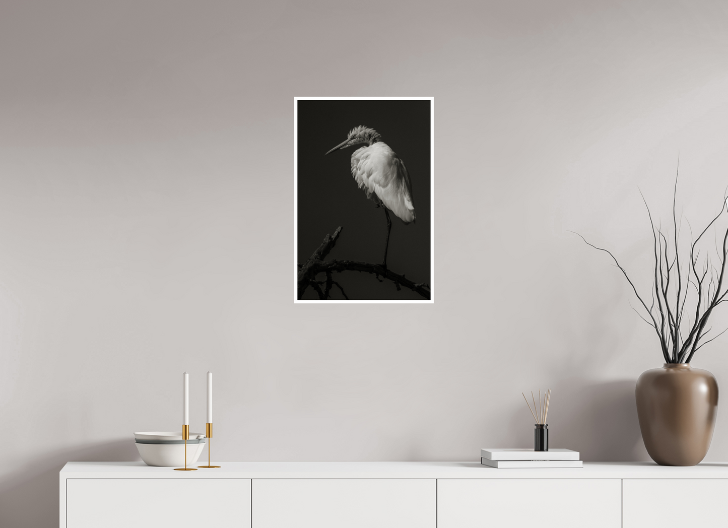 16 x 24″, Canson Baryta Prestige II (.39" Border) Egret on a Stick